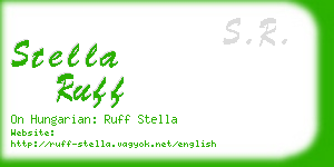 stella ruff business card